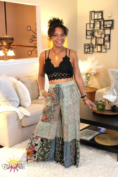 YT Olive Patchwork Delight Pants