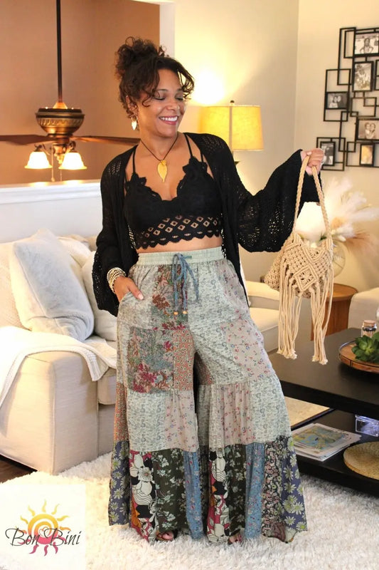 YT Olive Patchwork Delight Pants