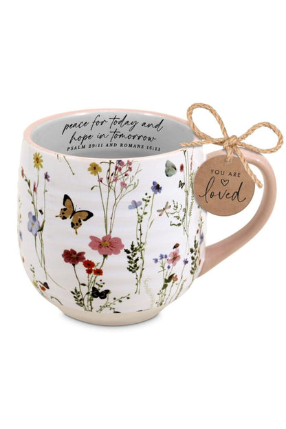 Peace, Hope, & Faith In Bloom Mug