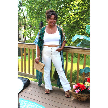 Peacock Roses Kimono