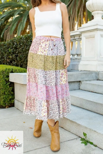 YT Picture Perfect Patchwork Skirt