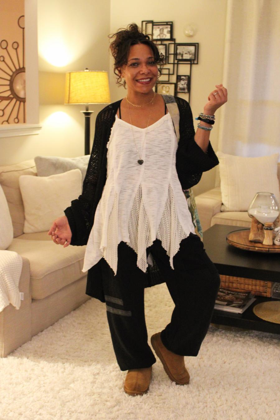 POL Cloud Fairy Crochet Lace Top