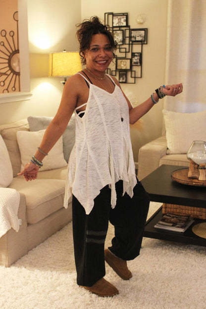 POL Cloud Fairy Crochet Lace Top