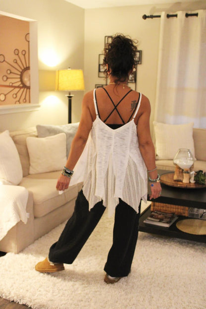 POL Cloud Fairy Crochet Lace Top