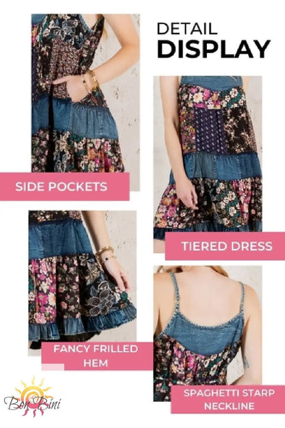 YT Flirty Babydoll Patchwork Dress