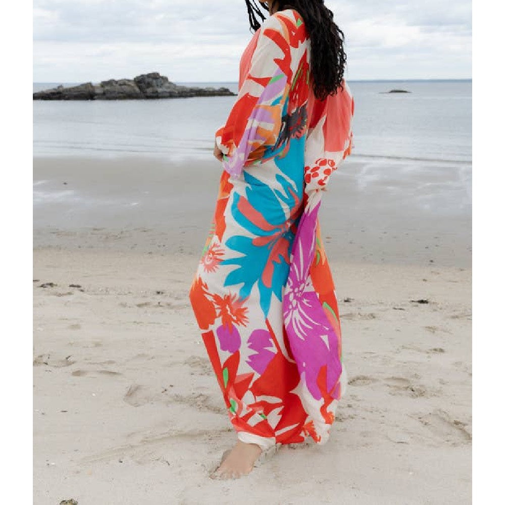 Radiant Flowery Maxi Kaftan