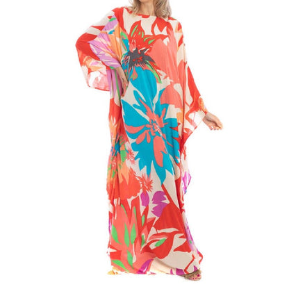 Radiant Flowery Maxi Kaftan