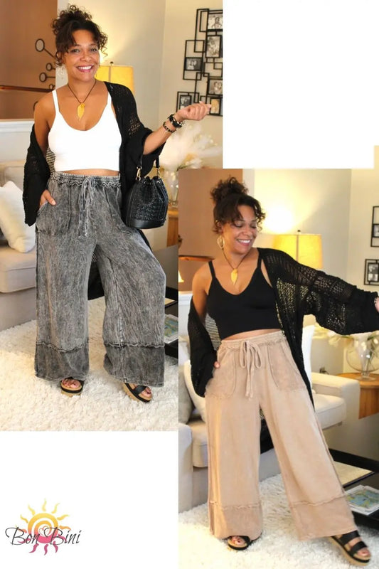 JH Raw Hem Wide Pants