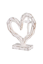 Load image into Gallery viewer, Resin Tabletop Heart with Cross
