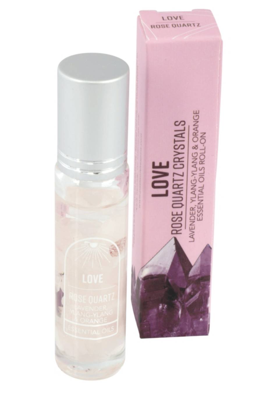 "Love" Rose Quartz Stone Essential Oil Roll-On