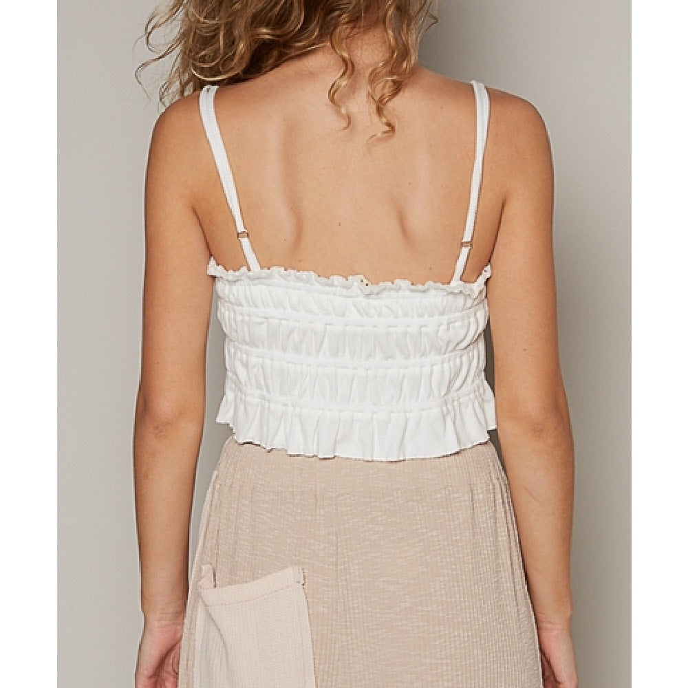 POL Ruched Fun Crop Top