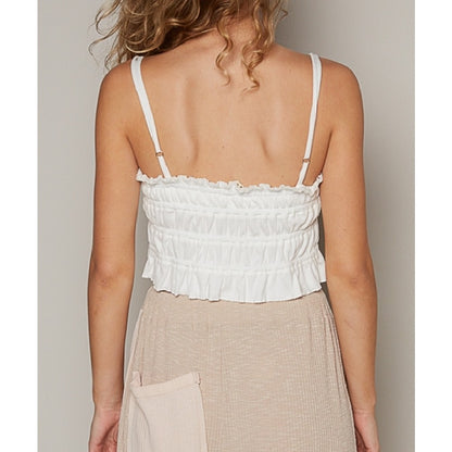 POL Ruched Fun Crop Top