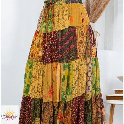 YT Rustic Boho Maxi Skirt