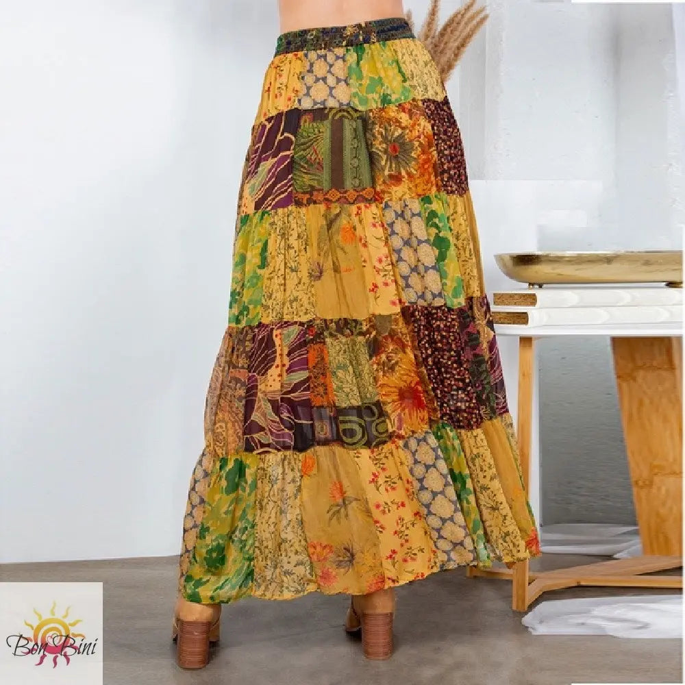 YT Rustic Boho Maxi Skirt