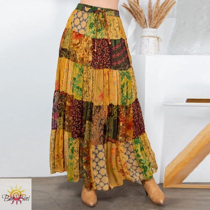 YT Rustic Boho Maxi Skirt