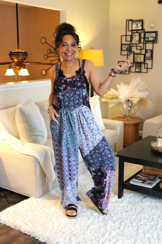 BB Serene Charm Patchwork Overalls