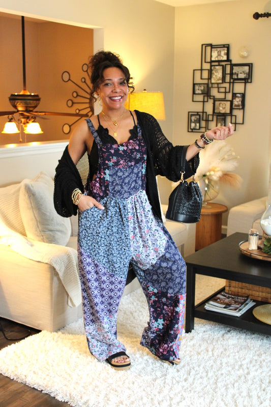 BB Serene Charm Patchwork Overalls