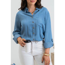Load image into Gallery viewer, Shaye Button Down Chambray Top
