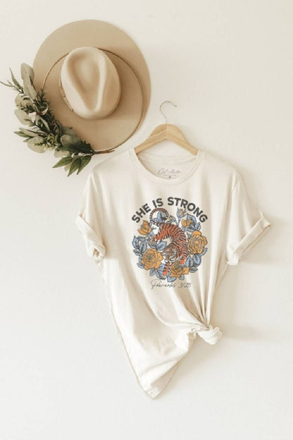 She Is Strong Graphic T-Shirt