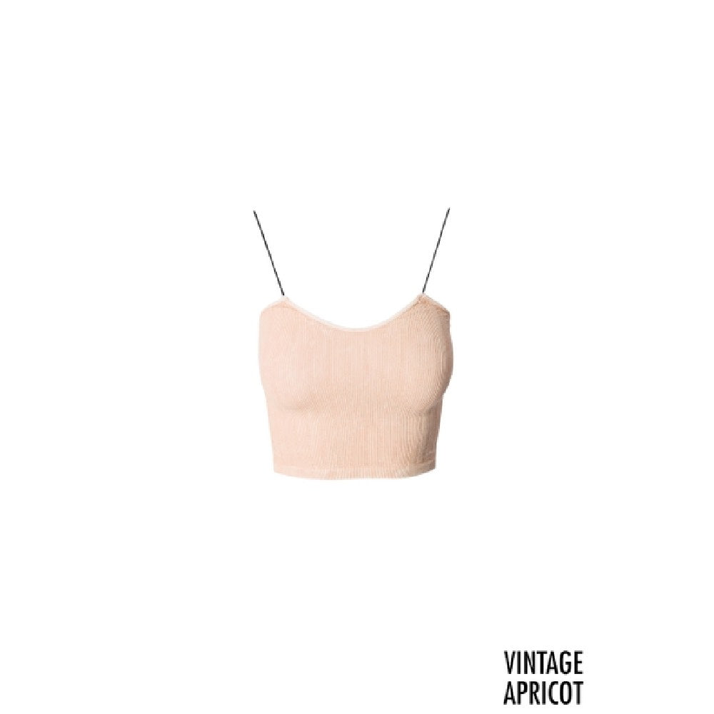 Vintage Apricot Skinny Crop Top