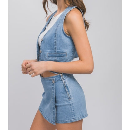 Untamed Denim Button Down Vest
