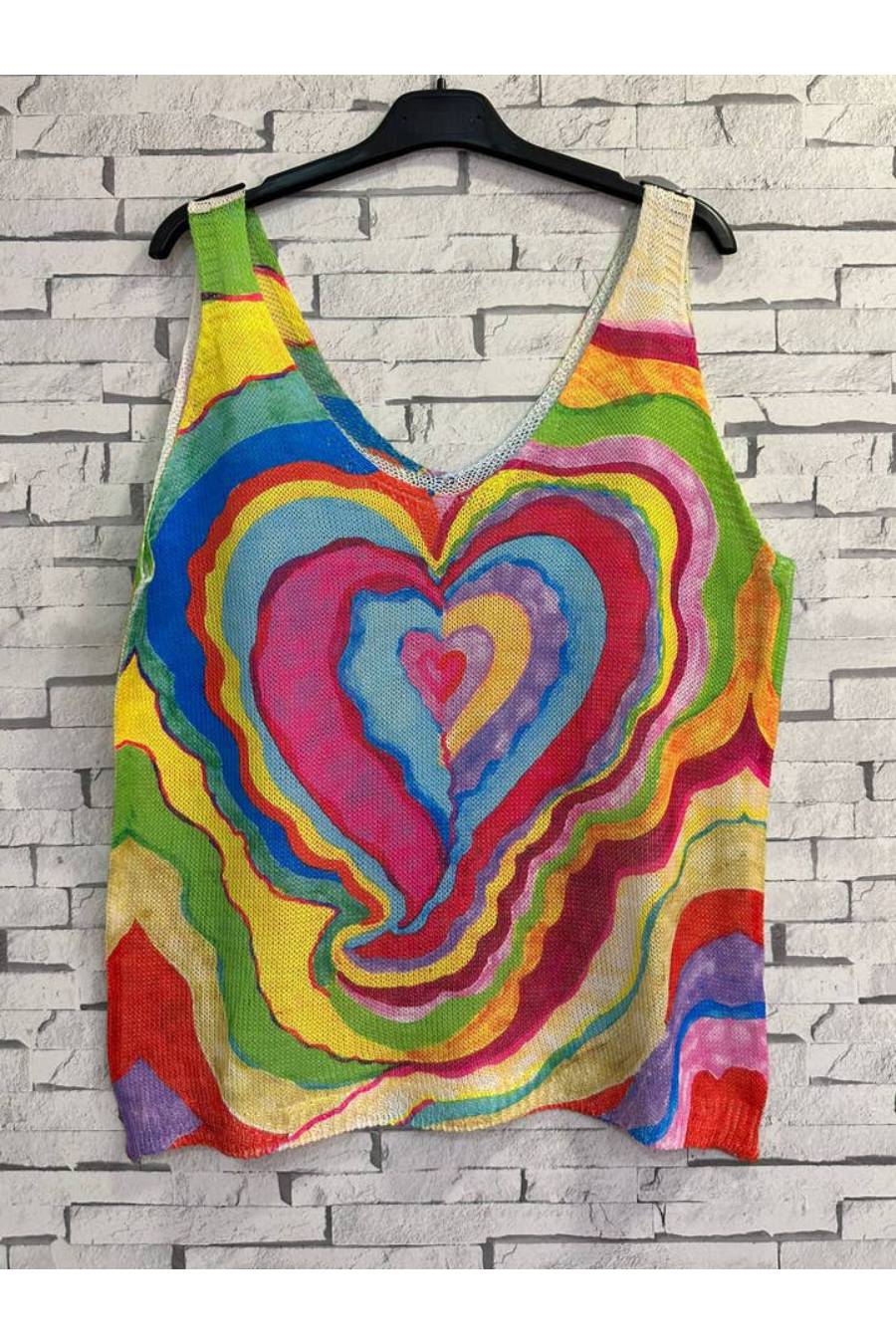 Spread The Boho Love Printed Knit Tank Top