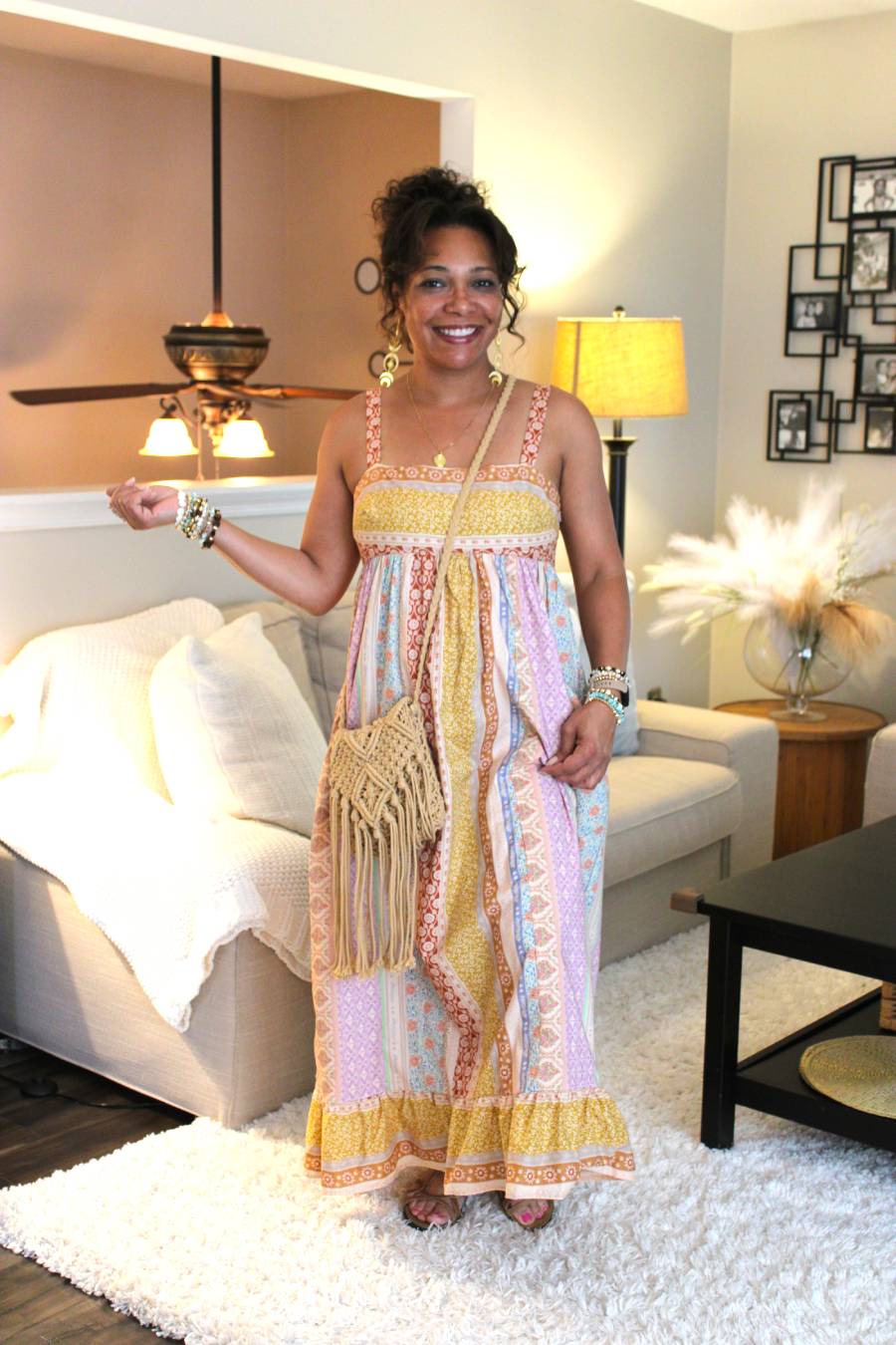 Summertime Boho Sherbet Maxi Dress