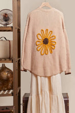 Load image into Gallery viewer, Sunflower Embroidered Cardigan
