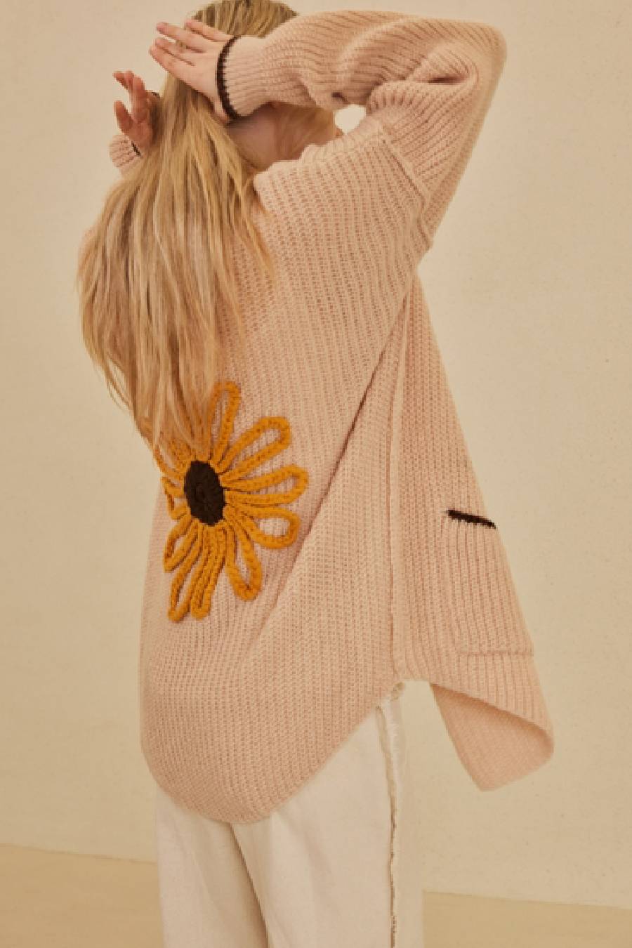 Sunflower Embroidered Cardigan