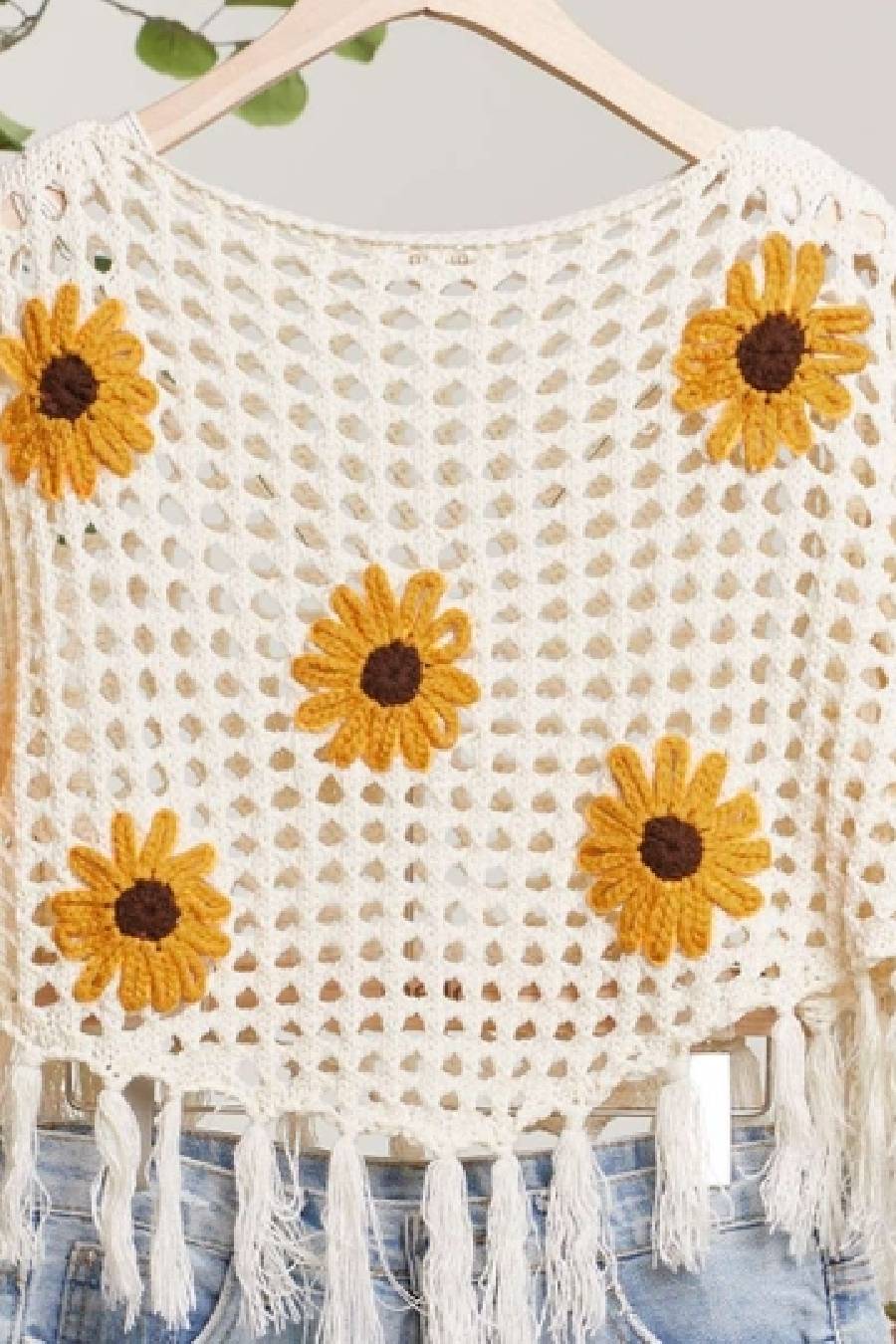 Sunflower Meadow Fringe Top
