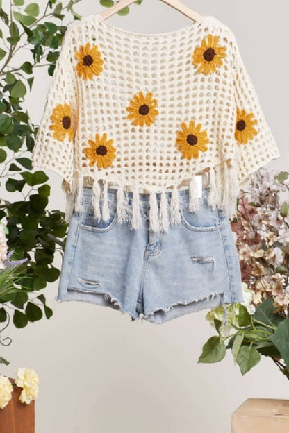 Sunflower Meadow Fringe Top