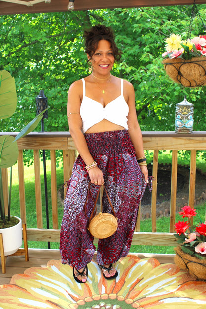 Sweet Red Peacock Pants