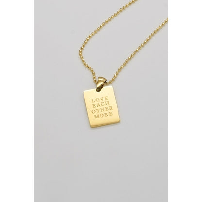 Te Amo More Square Medallion Necklace