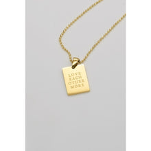 Load image into Gallery viewer, Te Amo More Square Medallion Necklace
