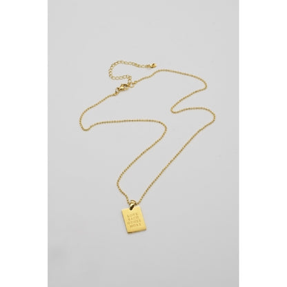 Te Amo More Square Medallion Necklace