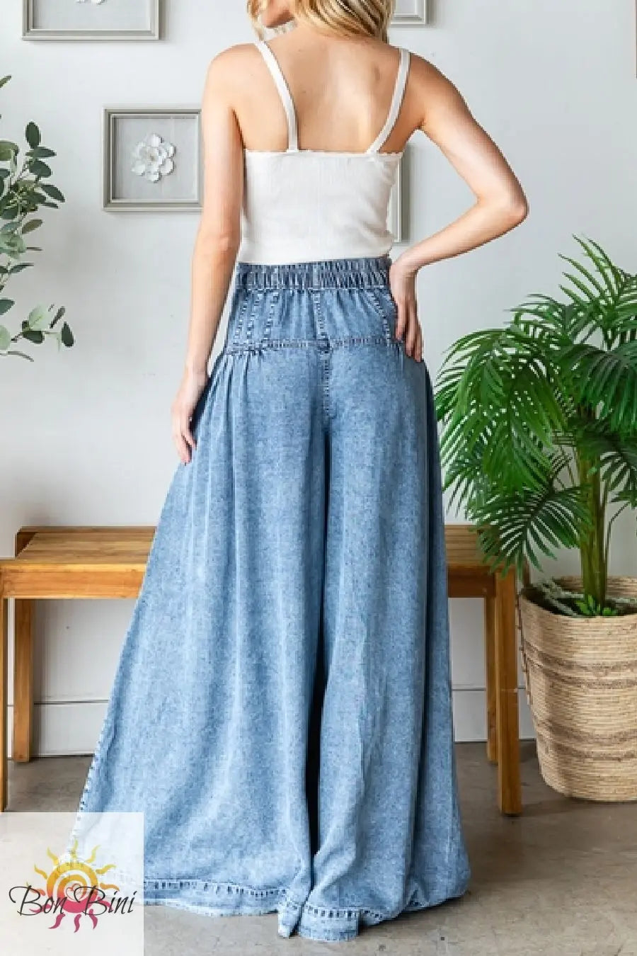 O&H Tencel Pintuck Wide Leg Pants