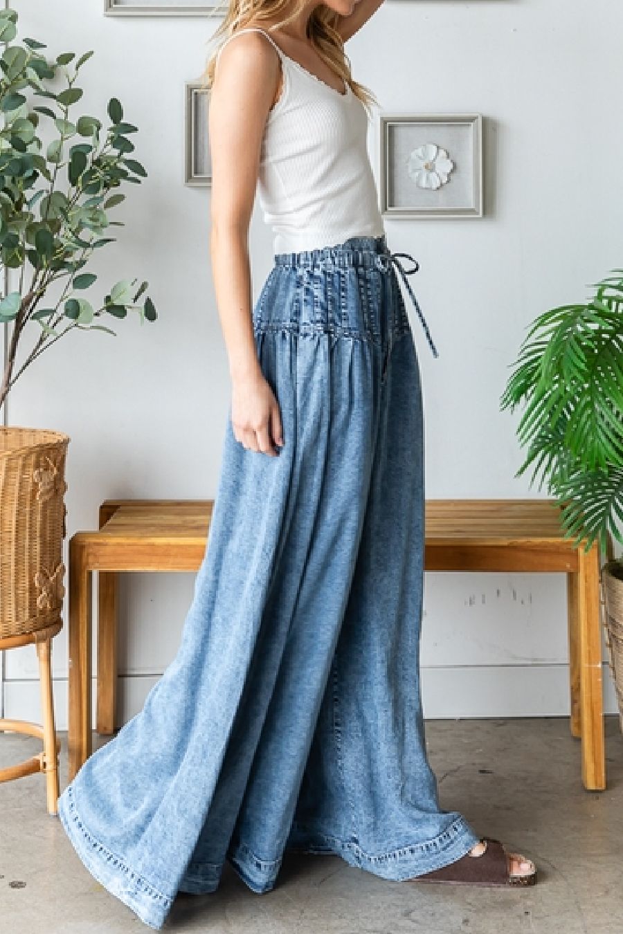 Herlipto♡Pintuck Bit Pants Bi-Stretch Pintuck Pant in Sapphire – Leggiadro