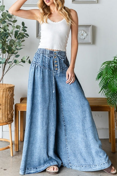 【Anyone more】Gio String Pintuck Wide Pants String Pintuck Wide Sweatpants CO419 - Korean Women's