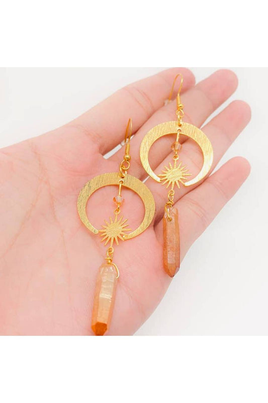 The Moon & Stars Crystal Earrings