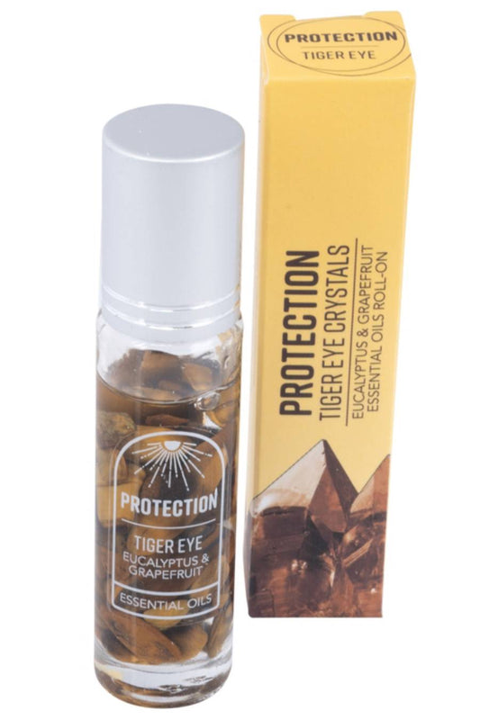 "Protection" Tiger Eye Stone Essential Oil Roll-On