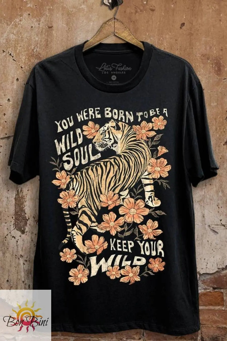 Tiger Wild Soul & Flowers T-Shirt