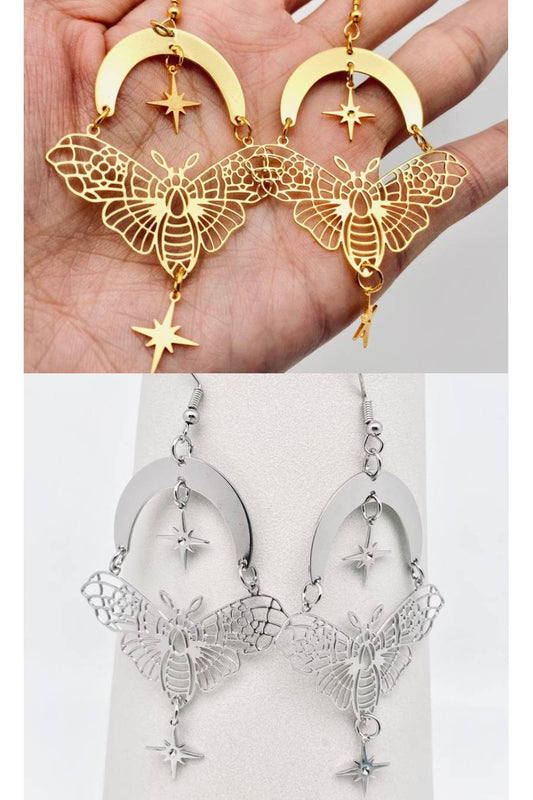 BB Transcendent Night Moth Earrings