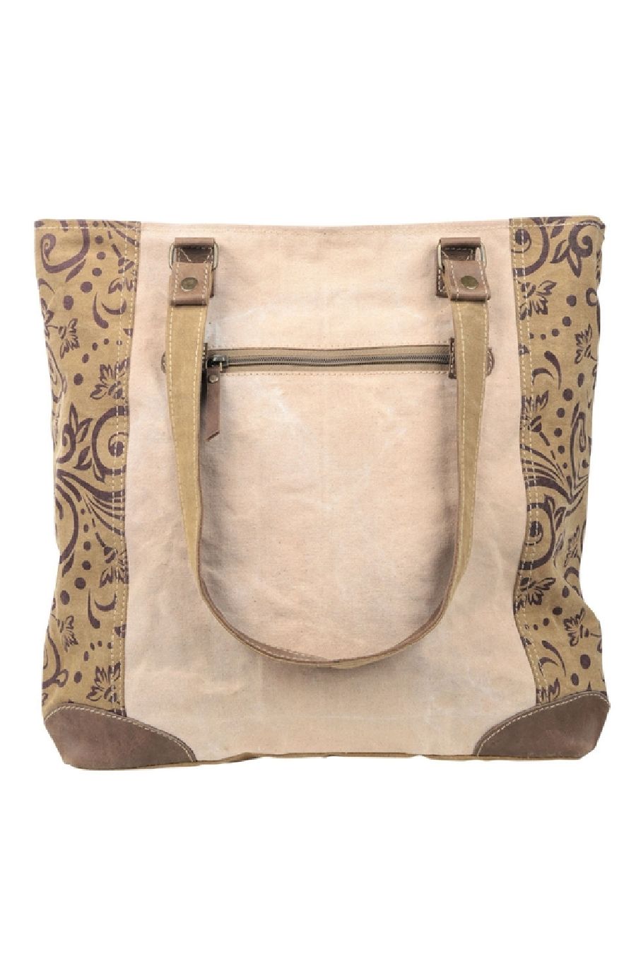 Vintage Flower Canvas Tote