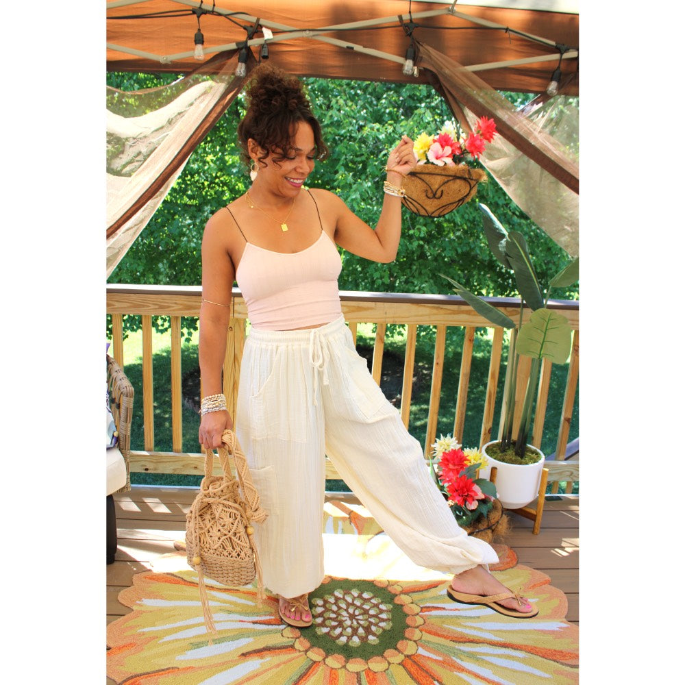 Vintage Apricot Skinny Crop Top