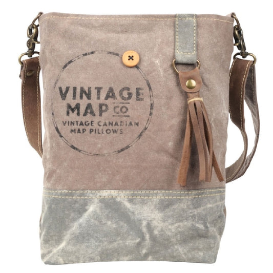 Vintage Map Canvas Bag