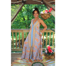 Load image into Gallery viewer, Whimsical Mist Silk Halter Dress
