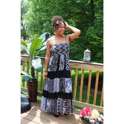 YT Wild thoughts Smocked Maxi Dress