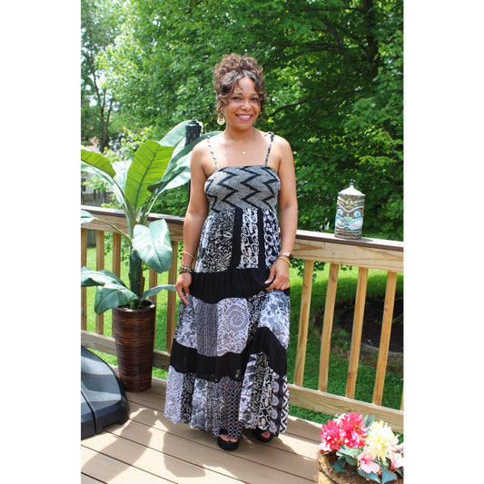 YT Wild thoughts Smocked Maxi Dress