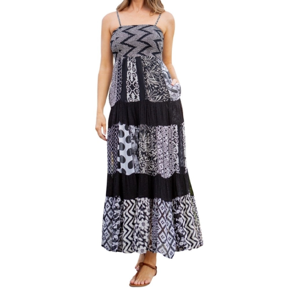 YT Wild thoughts Smocked Maxi Dress