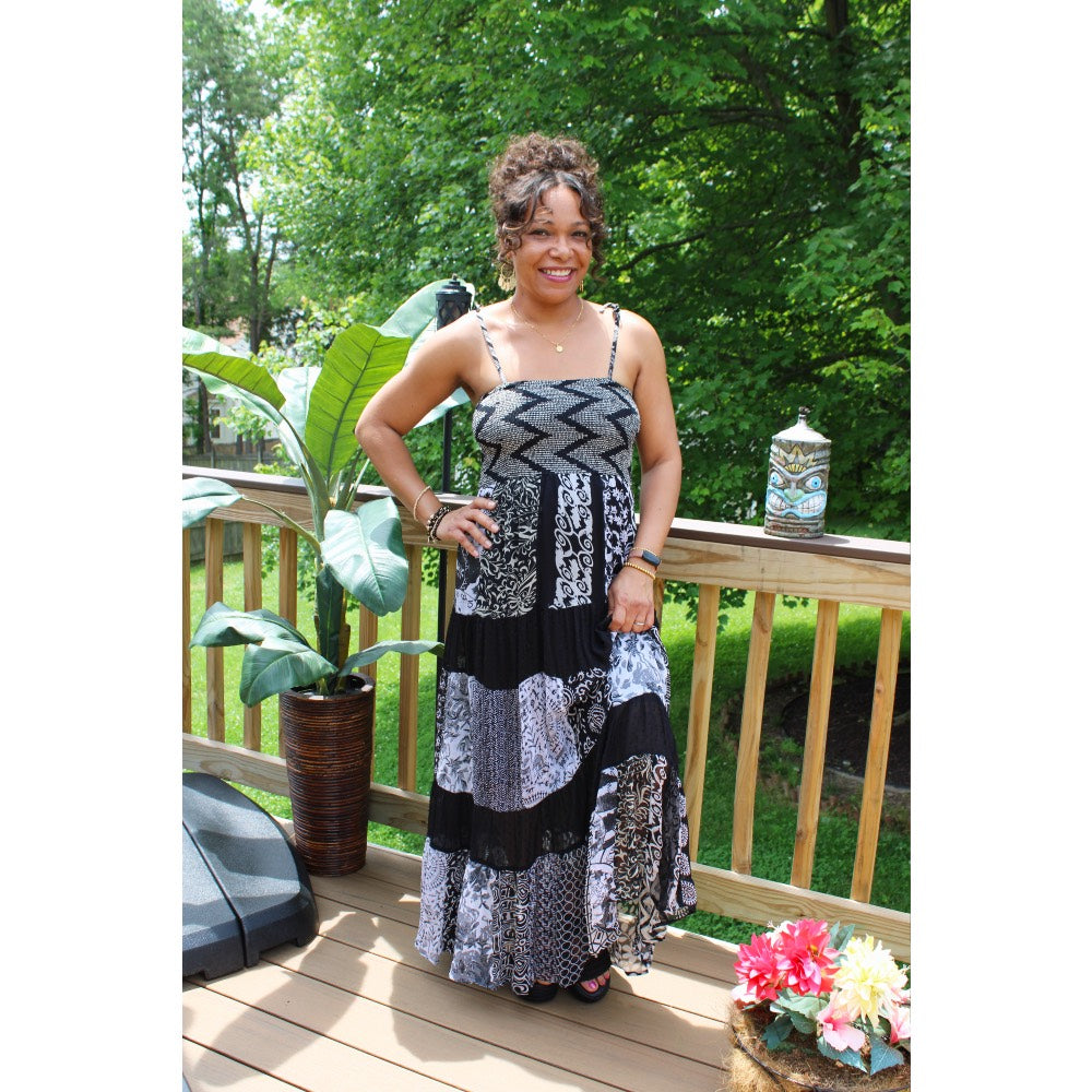 YT Wild thoughts Smocked Maxi Dress